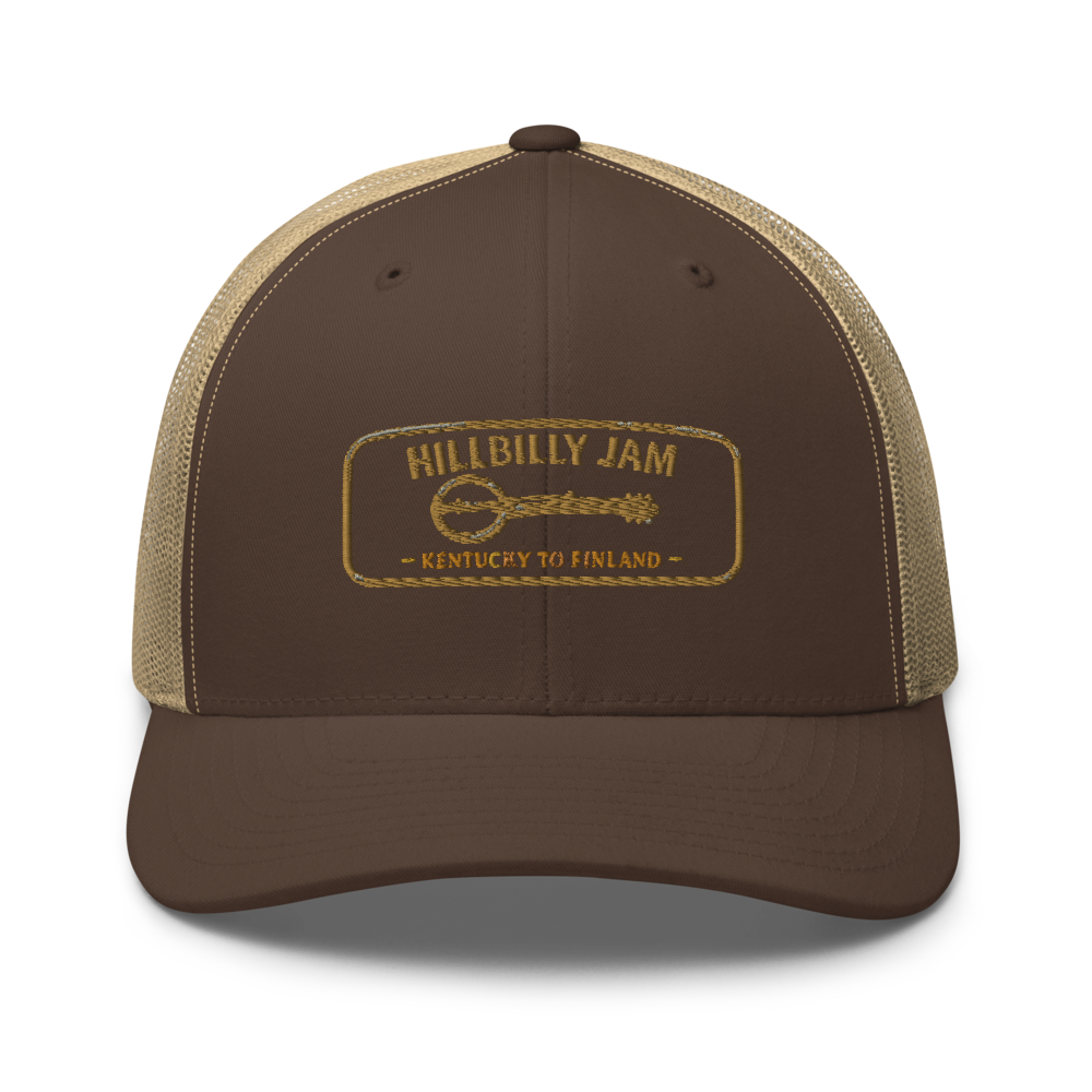 Hillbilly Jam Trucker Hat (Cream/Brown)
